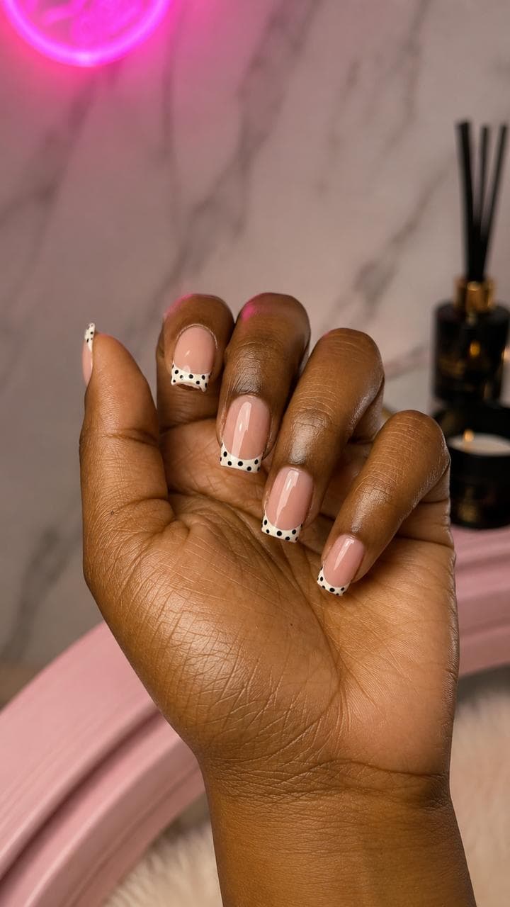 Polka Dot French Tips